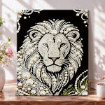 Pearl lion portrait pearl diamond painting kit for beginners