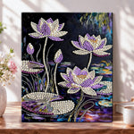 Pearl lotus pond pearl diamond painting kit for beginners