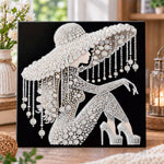 Pearl silhouette diva pearl diamond painting kit for beginners