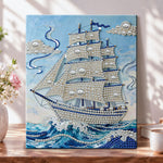 Pearl tall ship at sea pearl diamond painting kit for beginners