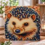 Pearl textured hedgehog portrait pearl diamond painting kit for beginners