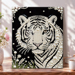 Pearl tiger face pearl diamond painting kit for beginners