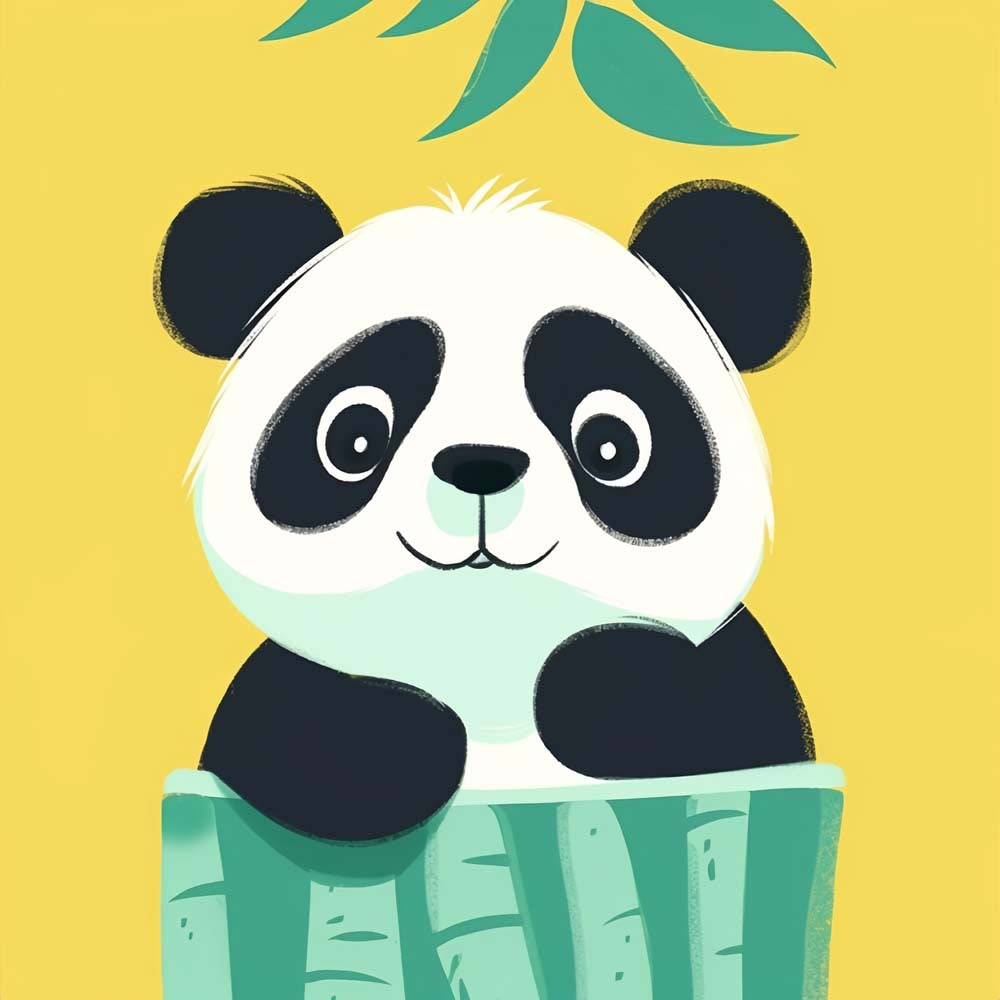 Peeking baby panda cross stitch kit for beginners