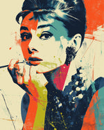 Pop art icon cross stitch kit for beginners