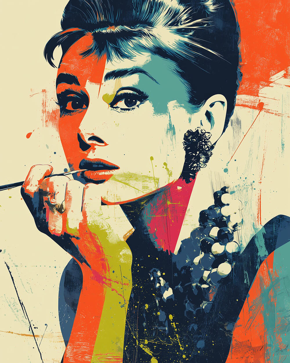 Pop art icon cross stitch kit for beginners