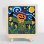 Pumpkin head scarecrow punch needle kit for beginners