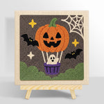 Pumpkin hot air balloon punch needle kit for beginners