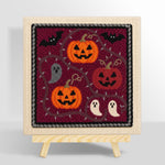 Pumpkins and little ghosts punch needle kit for beginners