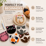Beginner punch needle coaster kit with easy instructions