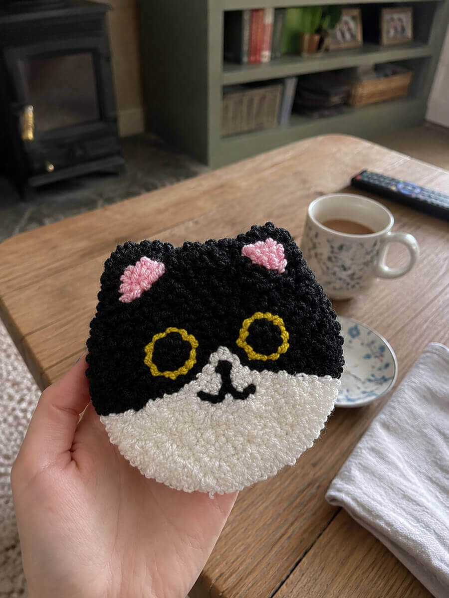 Punch Needle Coasters Kit Customer Photo