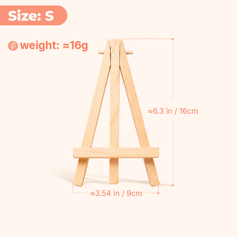 Small wooden easel accessory for punch needle kits