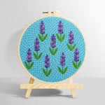 Purple lavender pattern punch needle kit for beginners