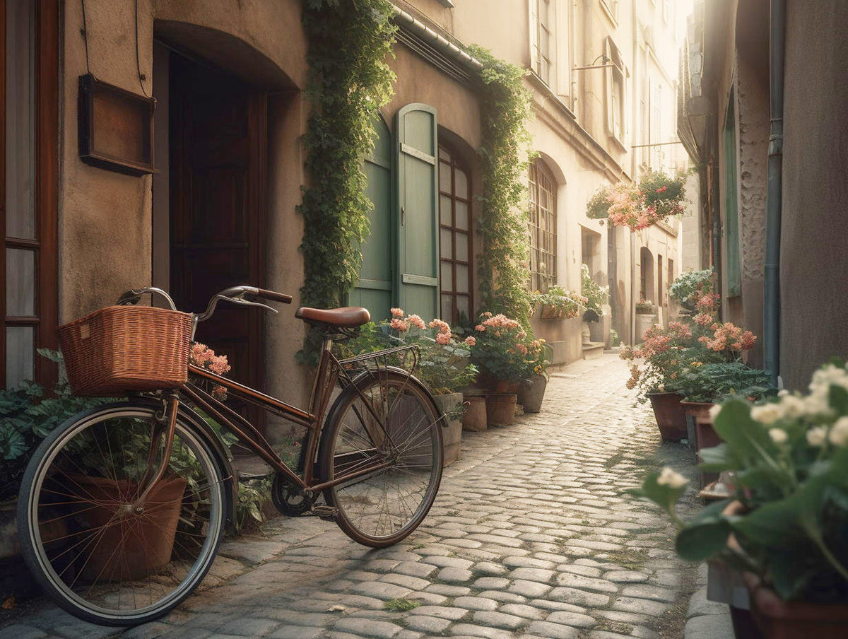 Quiet european alley cross stitch kit for beginners
