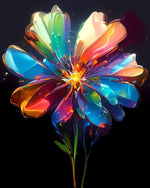 Rainbow crystal flower cross stitch kit for beginners