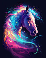 Rainbow horse head cross stitch kit for beginners