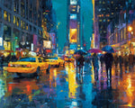 Rainy city nightscape cross stitch kit for beginners