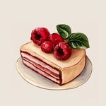 Raspberry layer cake cross stitch kit for beginners