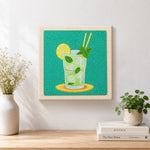 Finished refreshing mint lime cooler artwork displayed on a wall