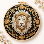Regal golden lion embroidery kit