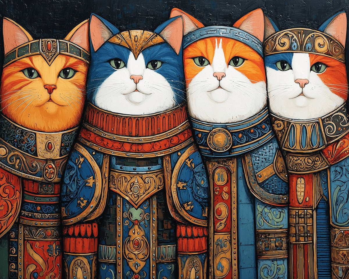 Regal royal cats cross stitch kit for beginners