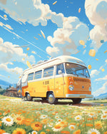 Road trip camper van cross stitch kit for beginners