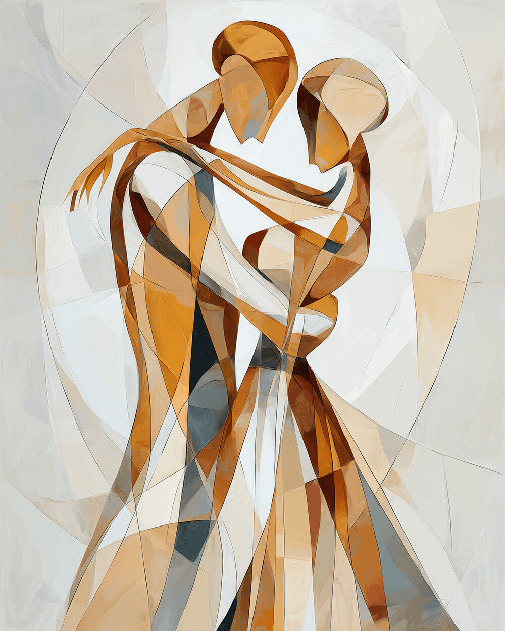 Romantic dance pose cross stitch kit for beginners