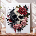 Rose pearl skull pearl diamond painting kit for beginners