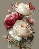 Roses and butterflies cross stitch kit for beginners