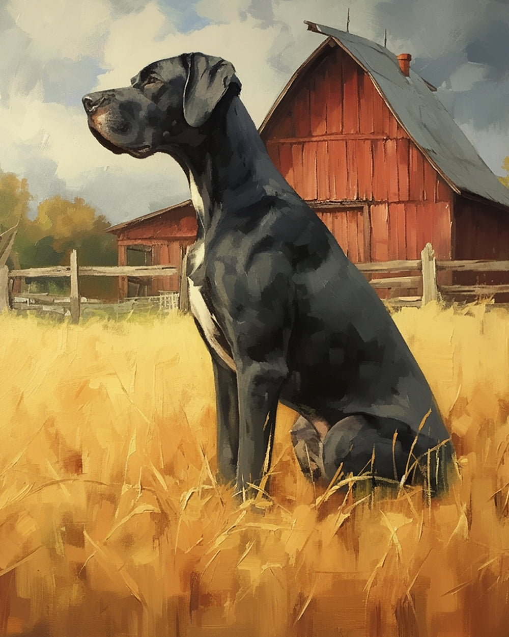 Rural guardian cross stitch kit for beginners