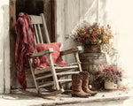 Rustic porch autumn vibes cross stitch kit for beginners