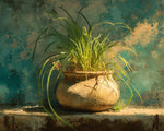 Rustic potted greenery cross stitch kit for beginners