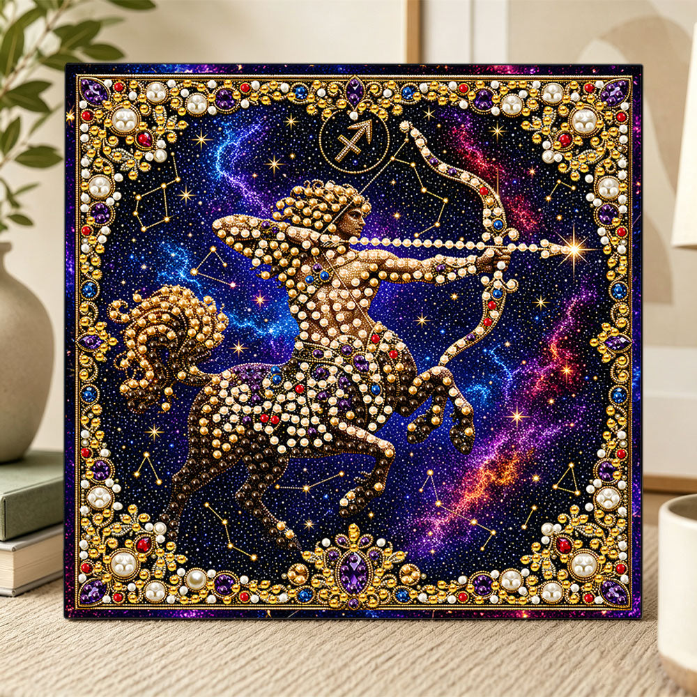 Sagittarius archer pearl diamond painting kit for beginners