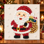 Santa carrying gift pouch pearl diamond painting kit for beginners