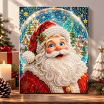 Santa inside crystal snow globe pearl diamond painting kit for beginners