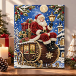 Santa on festive sleigh carriage pearl diamond painting kit for beginners