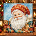 Santa with vintage christmas toys pearl diamond painting kit for beginners