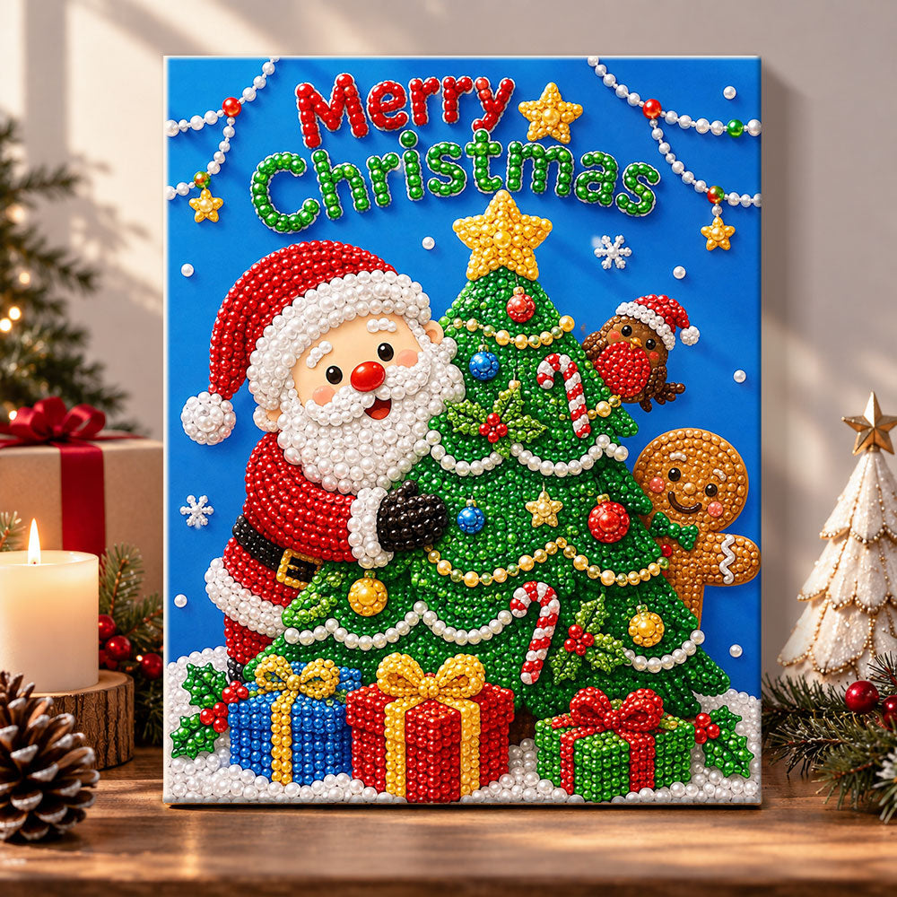 Santa’s christmas delight pearl diamond painting kit for beginners