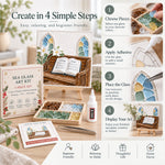 Sea Glass Art Kit beginner-friendly DIY process shown in four simple steps