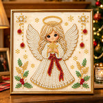Serene holiday angel pearl diamond painting kit for beginners