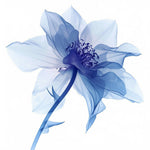 Sheer blue flower cross stitch kit for beginners