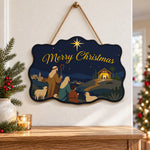 Shepherds witness the star paint by numbers door hanger as indoor wall decor