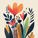 Simple plants cross stitch kit for beginners