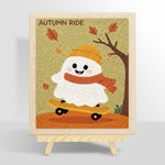 Skateboarding autumn ghost punch needle kit for beginners