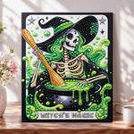 Skeleton witch magic pearl diamond painting kit for beginners