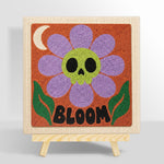 Skull flower bloom punch needle kit for beginners