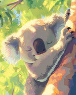 Sleepy cozy koala cross stitch kit for beginners