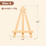Small wooden display stand for finished embroidery hoop art, approximately 6 inches tall