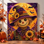 Smiling halloween scarecrow pearl diamond painting kit for beginners