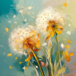 Soft pastel dandelion painting cross stitch kit for beginners