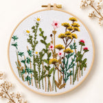 Soft wild daisy mix embroidery kit